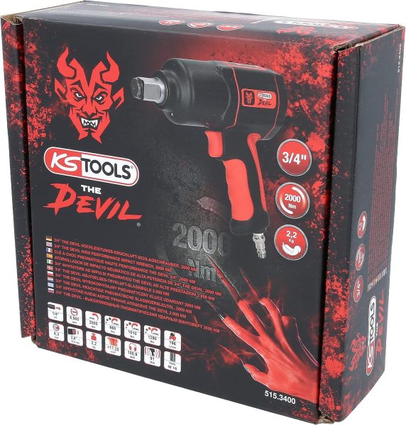 Atornillador de impacto neumático de alta potencia de 3/4 THE DEVIL, 2000 Nm