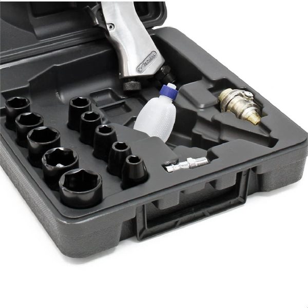 Clé à chocs pneumatique Jeu 17 pièces 320Nm Air comprimé Visseuse pneumatique Tournevis Accessoires