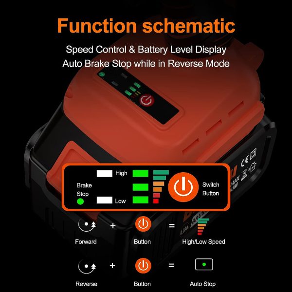 Clé à Chocs Sans Fil, Bravolu 21V Brushless 420N.m Max Boulonneuse a Choc avec 4,0Ah Batterie, Visseuse à Choc Fréquence dimpact 3500IPM, avec 4 Douilles à Chocs