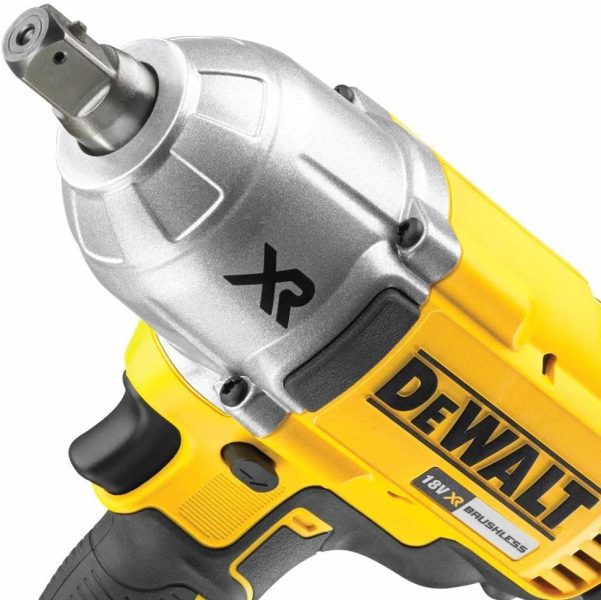 DEWALT Boulonneuse à Chocs Brushless 18V XR 5Ah Li-Ion - Clé à Chocs sans Fil avec Lampe LED et Carter en Magnésium - 2400imp/min - 3 Vitesses (0-400/1200/1900tr/min) - 610W DCF899N-XJ