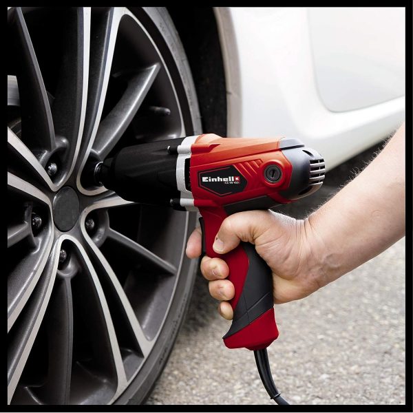 Einhell Clé à chocs électrique CC-IW 450 (450 W, 300 Nm, commutateur à bascule rotation avant/arrière, vendue avec douilles de 17, 19, 21 et 22 mm)