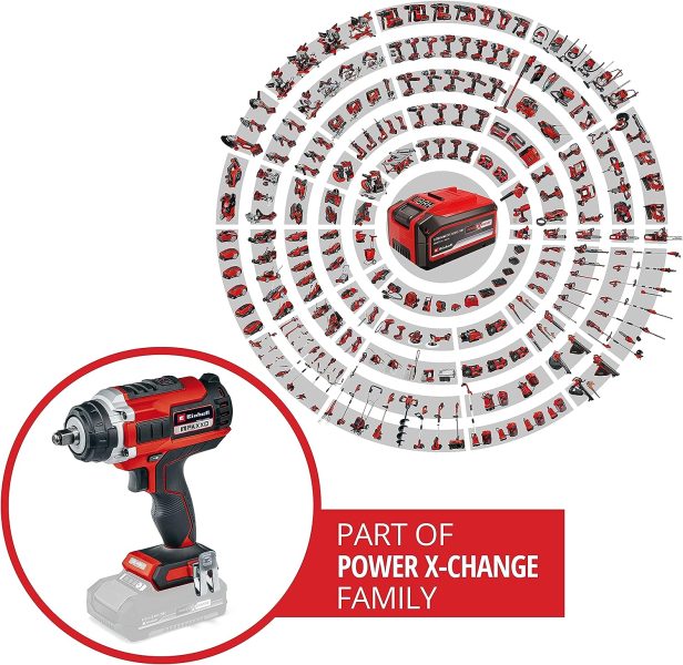 Einhell Professional Boulonneuse sans fil IMPAXXO 18/400 Power X-Change (Li-Ion, 18 V, 400 Nm, engrenage à 3 vitesses, moteur sans charbon, vendue sans batterie ni chargeur)