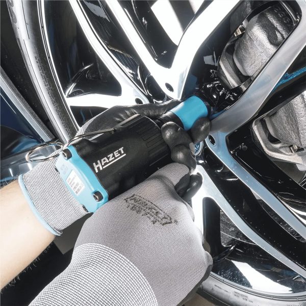 HAZET Clé à chocs air comprimé 9012M - Vissage max. couple de desserrage 1100 Nm, carré 12,5 mm (1/2 pouce) - peu de vibrations - outil pour serrer et desserrer des vis