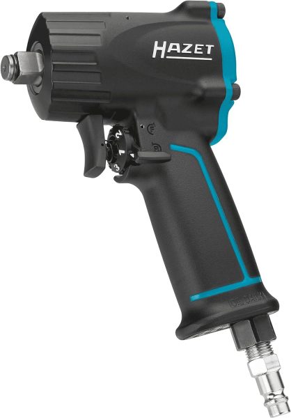 HAZET Clé à chocs air comprimé 9012M - Vissage max. couple de desserrage 1100 Nm, carré 12,5 mm (1/2 pouce) - peu de vibrations - outil pour serrer et desserrer des vis