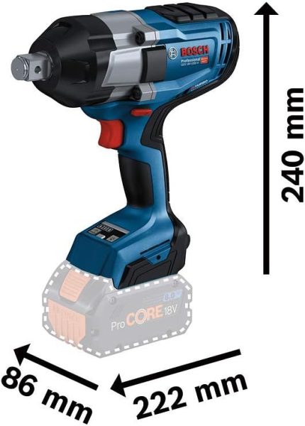 Bosch Professional 06019J8501 GDS 18V-1050 H Visseuse à Choc