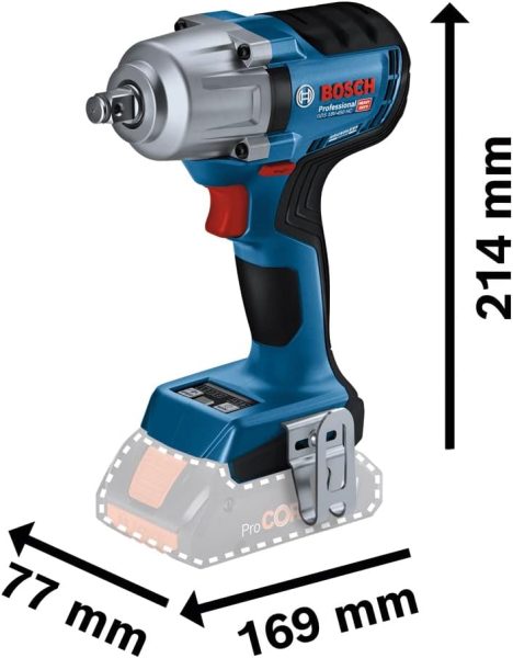 Bosch Professional boulonneuse sans-Fil GDS 18V-450 HC (Couple de Serrage 450 Nm, Couple de desserrage 800 Nm, avec 2 Batteries 5,0 Ah, L-BOXX)