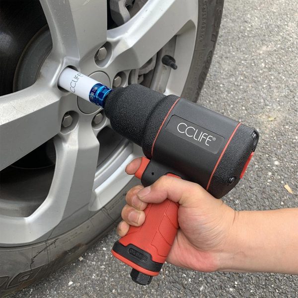 CCLIFE 3 pièces Jeux de douille a choc 1/2,17-19-21mm CR-MO Matière | douille a choc pour jantes alu | kit douilles roue voiture 78mm Longueur