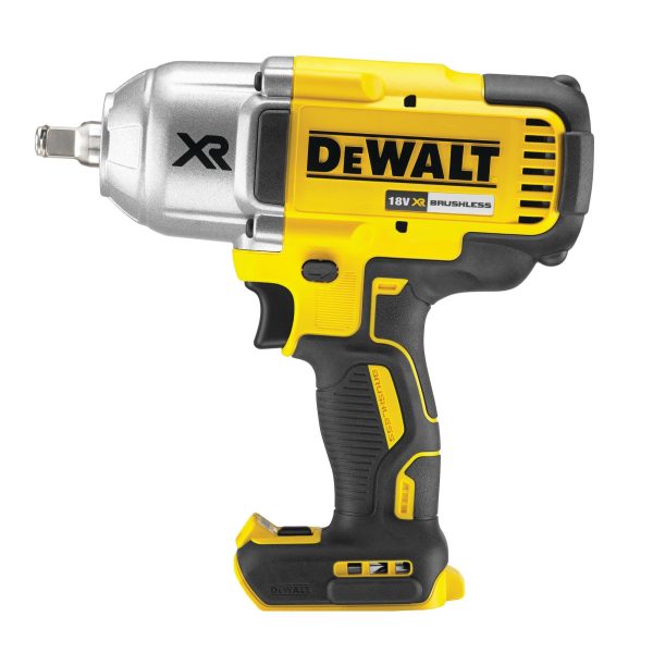 DeWalt Clé Impact sans balais XR 18 V 1/2 406 Nm avec anneau de rétention avec 2 batteries Li-Ion 5 Ah et mallette TSTAK marque, DCF921P2T-QW, Multicolore