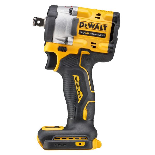 DeWalt Clé Impact sans balais XR 18 V 1/2 406 Nm avec anneau de rétention avec 2 batteries Li-Ion 5 Ah et mallette TSTAK marque, DCF921P2T-QW, Multicolore
