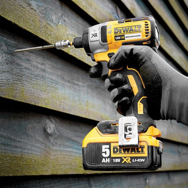DEWALT - Visseuse à Chocs Brushless XR 18V - DCF887NT-XJ - Visseuse Électrique sans Fil avec Coffret TSTAK et Éclairage LED - 3 Vitesses (0-1000/2800/3250tr/min) - Mandrin Hexagonal ¼” - 400W