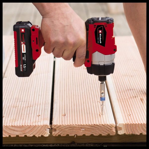 Einhell Professional Visseuse Clé à chocs à percussion sans fil TE-CI 18 Li BL-Solo Power X-Change (18 V, Couple : 180 Nm, Variateur électronique, Livré sans batterie ni chargeur)