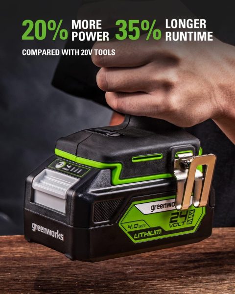 Greenworks Clé à Chocs Sans Fil Moteur Brushless 400 Nm Kit Boulonneuse a Choc (4 douilles Jeu de profilés, 3 Vitesses Variables, 13mm Mandrin, Éclairage LED)