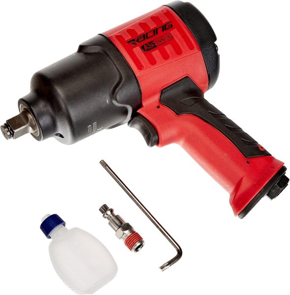 KS Tools 515.1219 - Clé à Choc Pneumatique Racing 1/2 - Boulonneuse à Choc Haute Performance - Visseuse à Choc Électrique 3 Réglages - Outil pour Travaux sur Automobiles - Puissance Jusqu’à 1200 Nm