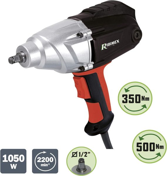 Ribitech - prccelcd - Clé à choc électrique 1050w avec réglage de couple lcd