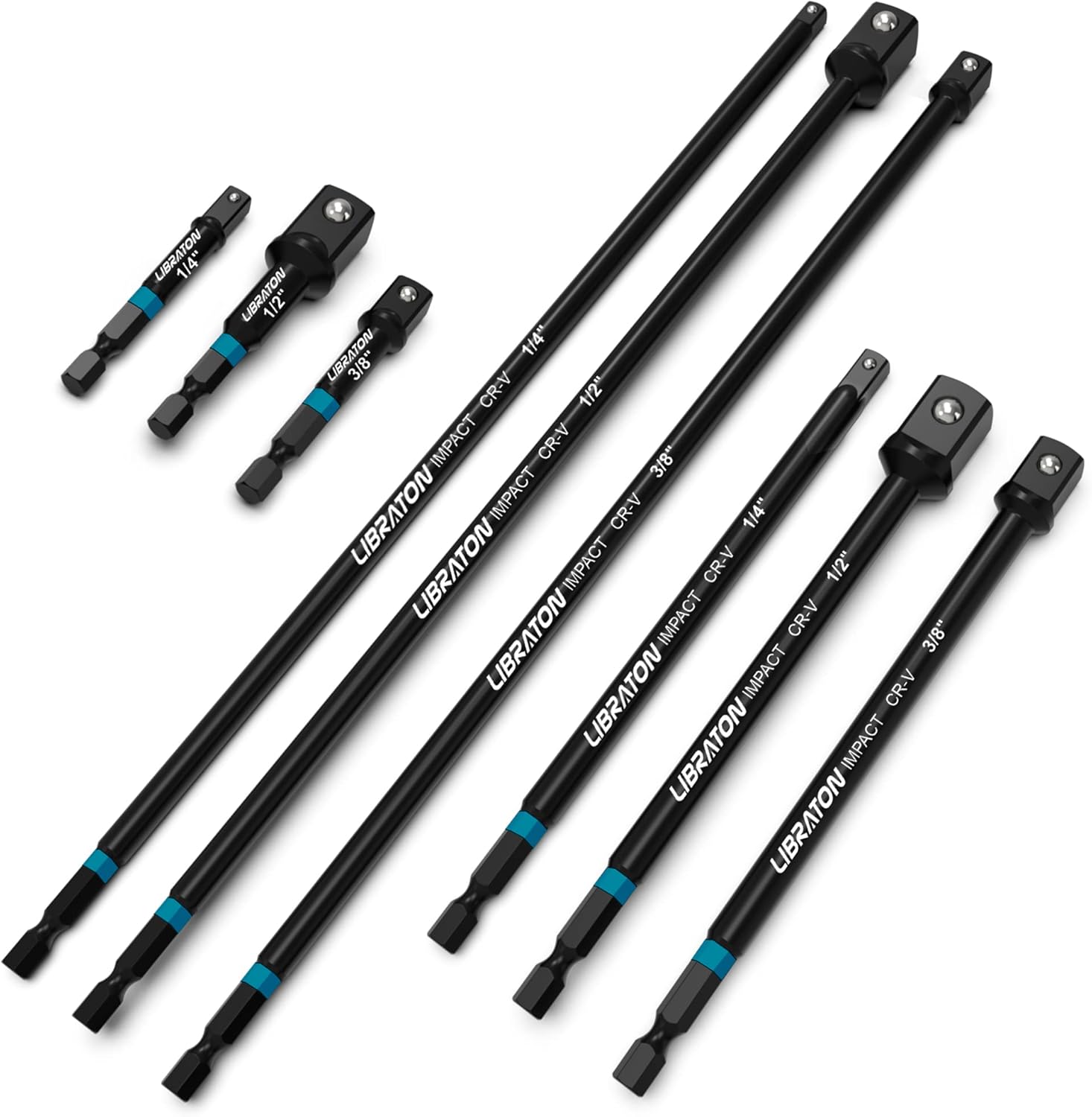 TITAN 12089 Lot De 9 Adaptateurs De Douilles à Choc Et Rallonge