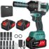 Bravolu Clé à Chocs Sans Fil, 21V Brushless 700N.m Max Boulonneuse a Choc avec 4,0Ah Batterie, Visseuse à Choc Fréquence d&rsquo;impact 3600IPM, avec 4 Douilles à Chocs