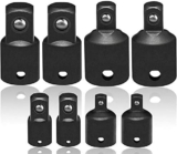 Kit Adaptateur de Poignée D&rsquo;impact et Réducteur Pour Clés à Impact et Forets Dans les Voitures et les Entraînements D&rsquo;impact, 8 Pièces – 3/8, 1/2, 1/4