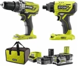 Ryobi OnePlus 18V Impact Drill and Impact Driver – 1 x 5.0 Ah Battery – 1 x 2.0 Ah Battery – 1 x Charger – R18PDID2-252S