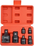 Gunpla 6 Adaptateurs de Douilles a Choc en Acier au Molybdène Chromé – Réducteur 1/4 3/8 1/2 3/4&Prime; Femelle Mâle Extrémité Carrée a Détente a Bille Pour Clés a Molette, Barres de Disjoncteur a Cliquet