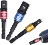 Adaptateur Porte Douilles 1/4&Prime; 3/8&Prime; 1/2&Prime; Adaptateur Porte Douille pour Visseuse à Choc Adaptateur Porte Douille Visseuse a Choc Prise Perceuse Visseuse Jeu de Rallonges Colorés