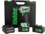Kielder Clé à chocs ultra compacte 3/8&Prime;, kit 2 x 4,0 Ah