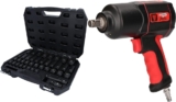 KS Tools 515.0065 douills et ensemble de douilles & 515.1200 Mini CLE A CHOC pneumatique 1/2