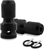 2 Pièces Aptateurs de Douille 1/2&Prime; Carré à 1/4&Prime; Adaptateur à douille Hexagonale pour Impact et Douille de Porte-Embout De Tournevis
