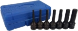(M) Lot de 7 embouts de clé à chocs 3/8&Prime; pour travaux de travail du bois, 3 types de formes de clés – TMH