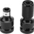 GIAK Adaptateurs de Douille 1/2&Prime; Carré à 1/4&Prime; Hexagonal Adaptateur d&rsquo;Impact Convertisseur de Mandrin à Iibération Rapide 2 Pièces Adaptateur Douille pour Clé à Chocs Et à Cliquet