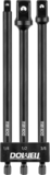 Dowell kit d&rsquo;adaptateur de manche de niveau d&rsquo;impact Foret d&rsquo;extension avec support 1/4 « , 3/8 », 1/2 « kit de manche d&rsquo;entraînement Foret d&rsquo;extension de puissance à clé à chocs haute vitesse (3,6 »)