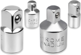 YEBOCIYO 4pcs Adaptateur à Clique Jeu d&rsquo;adaptateurs Adaptateur à douille Cliquet 1/2&Prime; à 3/8&Prime;,3/8&Prime; à 1/2&Prime;,1/4 « à 3/8&Prime;,3/8&Prime; à 1/4 » Adaptateurs Réducteurs Pour Douilles et Embouts