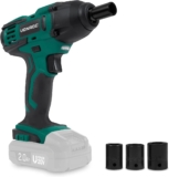 VONROC Clé à choc sans fil 20V – 150Nm – Avec 4 douilles | Sans batterie, ni chargeur