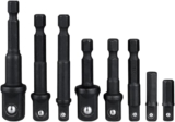 Bestgle 8 Pièces Adaptateurs Porte Douilles de Tige Hexagonale 1/4 » à Changement Rapide(1/4&Prime; 1/2&Prime; 3/8&Prime;), Adaptor Converter de Perceuse Barre d&rsquo;extension à Douille pour Conversion de Douille Carré