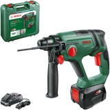 Bosch Home and Garden Marteau perforateur sans-fil UniversalHammer 18V (livré avec 1 bat 4.0 Ah, 18V, Perçage/Burinage, 2.0 J Impact Energy, Porte-outils SDS Plus, dans un carton), Vert