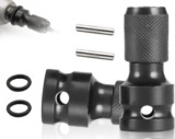 KAPSING 2 pièces adaptateur de douille, adaptateur de clé à chocs, 1/2 carré à 1/4 hexagonal, adaptateur d’embout 1/2 pouce, clé à chocs pour adaptateur clé à chocs écrous