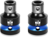 BLACKROBOT Lot de 2 porte-embouts à percussion 3/8 pouce carré à 6,35 mm pour clé à chocs