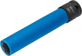 ViGOR – Clé à douille à chocs 17mm extra longue V5930, douille de clé pour clé à chocs et actionnement de machine, entraînement : carré 12,5mm (1/2 pouce), sortie : profil extérieur hexagonal
