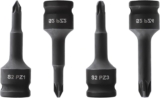 HEBEOT Lot de 4 clés à chocs à tête hexagonale pour clé à tête carrée de 3/8&Prime; 60 mm