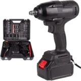DZSM Clé à Chocs sans Fil 21 V, clé à Chocs sans balais 1/2 Pouce Max Torque 380NM, Batteries Li-ION 4.0Ah, Ensemble Complet d&rsquo;accessoires, clé électrique pour Voiture et Maison