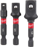 SET DE 3 ADAPTATEURS SHOCKWAVE™ IMPACT DUTY MILWAUKEE – 4932479228, Noir