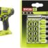 Ryobi R18IDBL-0 Visseuse a Choc DeckDrive & 4892210149084 Coffret Antichocs 10 Accessoires de Vissage, Multicolore