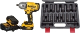 DeWalt – Boulonneuse à Chocs 1/2&prime; Brushless XR 18V 5Ah Li-ion & US PRO B1340 Jeu de 16 douilles à choc 1/2&Prime; de 10 à 32 mm