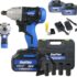 Fafeicy Visseuse Clé à chocs à percussion sans fil, Visseuse à Chocs Batterie,0-180(N.M) 3000tr/min, 21V, Clé à Chocs Sans Fil, Makita impact driver, Makita impact drill, Bleu/Noir