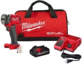 Milwaukee M18 Kit de clé à chocs compacte sans balais 18 V 3/8&Prime; (batterie et chargeur)