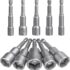 Ikruidy Forets Hexagonale Reducteur Connexion Adaptateur Douille 3 Pièces 1/4&Prime; 3/8&Prime; 1/2&Prime; Socket Extension Adaptateur Bit pour les perceuses, clés socket, tournevis et porte-bits