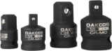 DAKCOS Jeu d&rsquo;adaptateurs de force Adaptateur pour clé à chocs | 4 pcs. | 1/4&Prime; à 3/8&Prime;, 3/8&Prime; à 1/4&Prime;, 3/8&Prime; à 1/2&Prime;, 1/2&Prime; à 3/8&Prime;, CR-MO