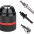 Rapide Mandrin Perceuse 1.5-13mm, Filetage 1/2&Prime; 20UNF, Adaptateur Mandrin Visseuse, avec SDS Plus, clé à Chocs et 1/4 HEX, Outil de Conversion, pour Clé et Perceuse Électriques (4)