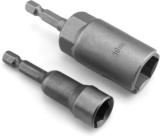 GeRRiT 1/4 Pouce Embout Visseuse a Choc, 2 Pièces Douille Visseuse a Choc, Outil de Douille D&rsquo;écrou à Oreilles,12mm 19mm Tournevis Écrous de Fil pour Assemblage de Boulons à Crochet