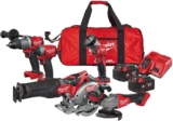 Powerpack 6 machines : Perçeuse + Visseuse + Scie sabre + Meuleuse + Scie circulaire M18 FPP6K2-502B Milwaukee – 4933479422