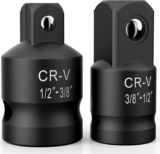 Lot de 2 adaptateurs de douille à chocs et réducteurs, 1/2&Prime; à 3/8&Prime; et 3/8&Prime; à 1/2&Prime; Kit de conversion de clé à chocs Kit d&rsquo;outils de mécanicien